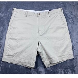 Polo Ralph Lauren Mens 40 Stretch Classic Fit Khaki Tan Chino Shorts Cotton